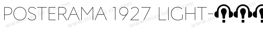 Posterama 1927 Light字体转换